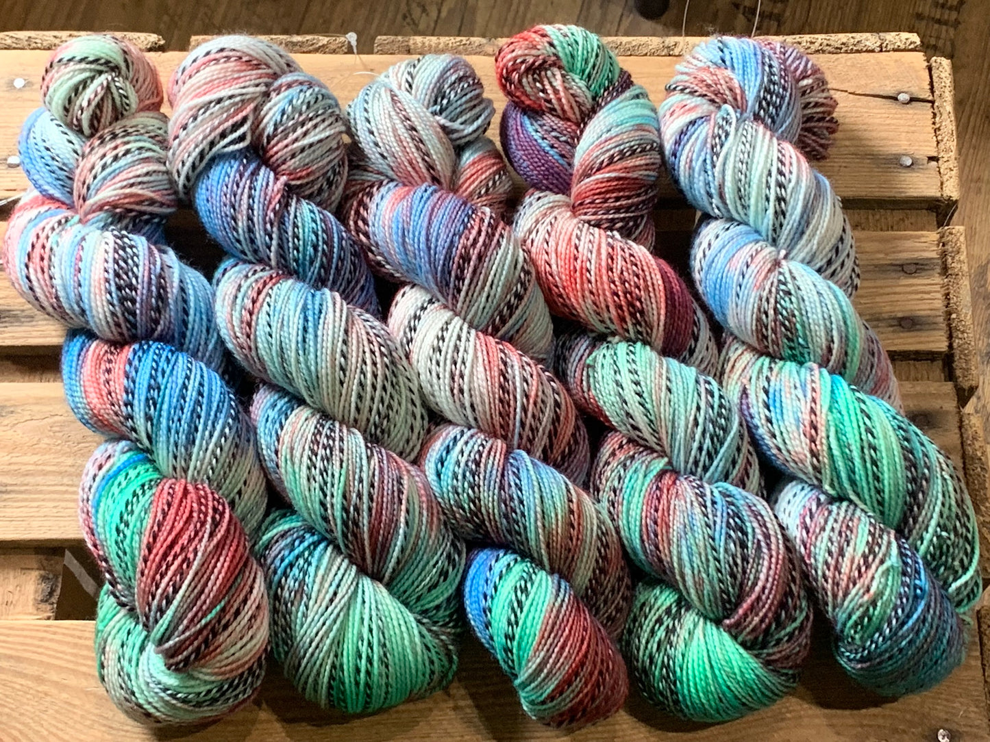 Safari Sock rot-minze-blau - 25002