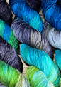 Goldrausch Blau Grün Aubergine - 26028